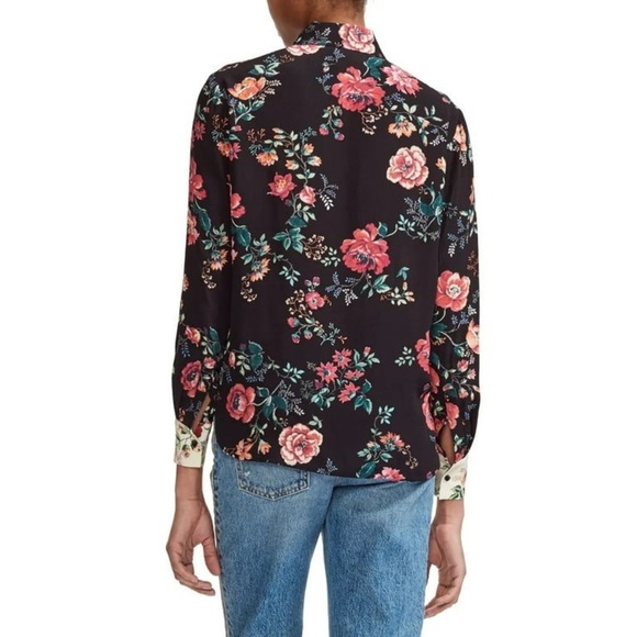 Maje Ciller Patchwork Floral Print Shirt Size Small - Picture 2 of 13